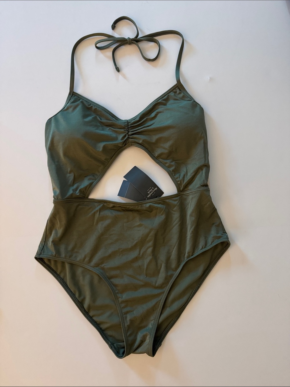 Abercrombie & Fitch Olive Green womens sz small One-Piece Swimsuit NWT